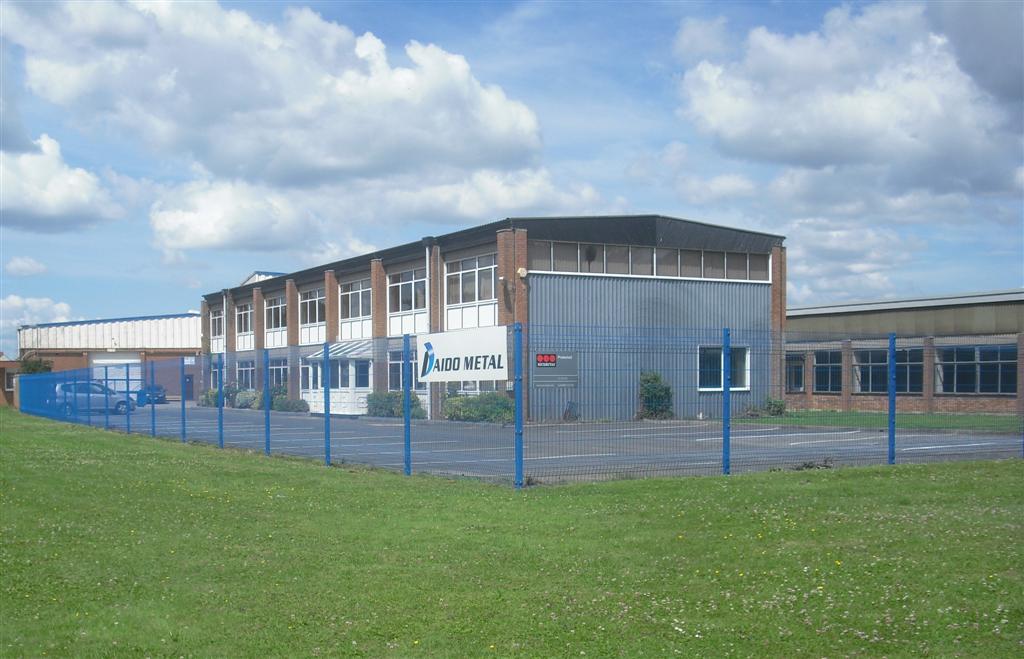 2m high V profiled mesh fencing panels at a factory in Ilminster