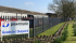 2m high steel palisade fencing for business premises in Somerset