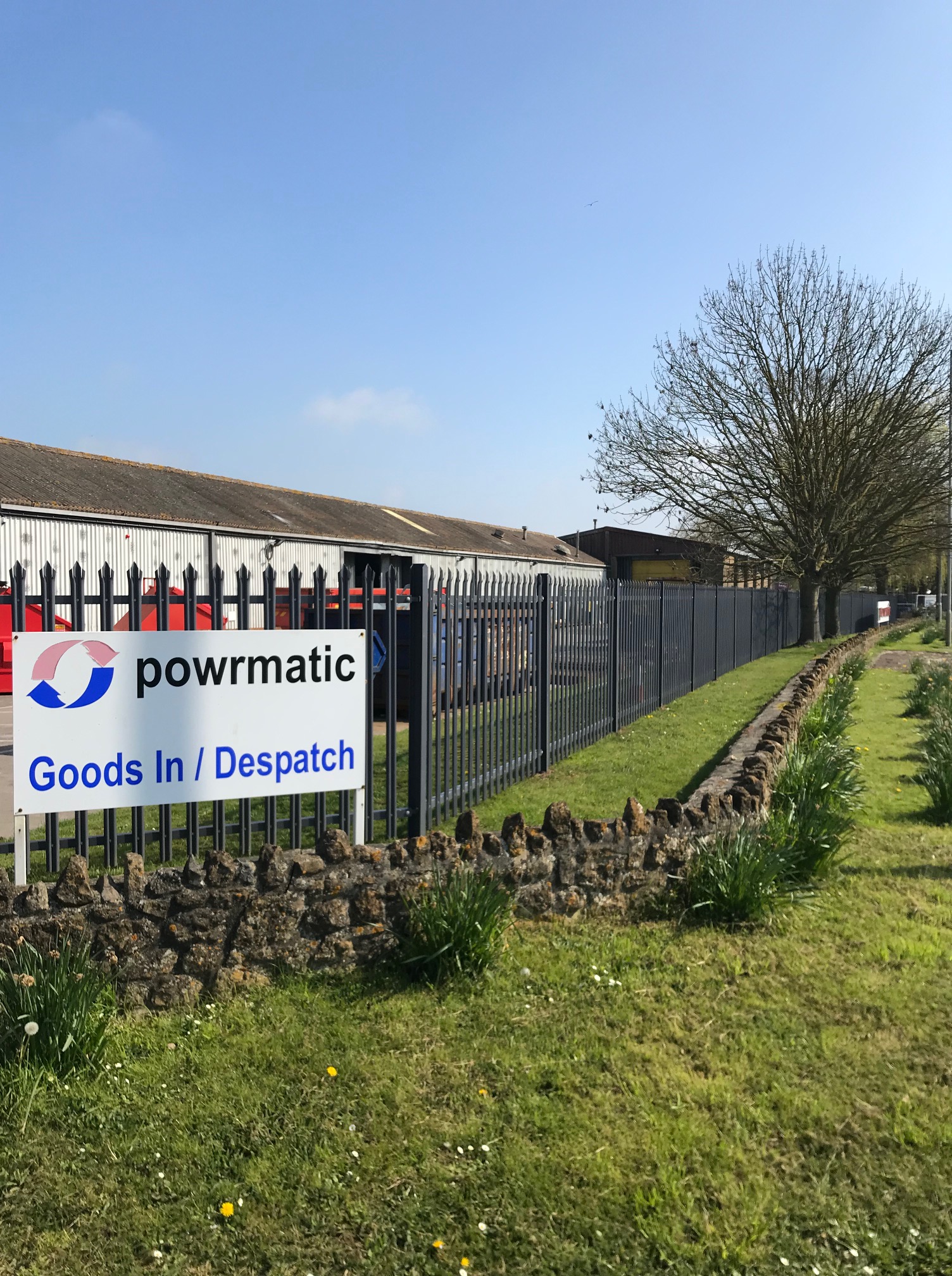 2m high steel palisade fencing for business premises in Somerset